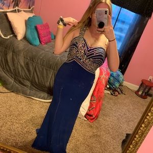Nice blue prom dress